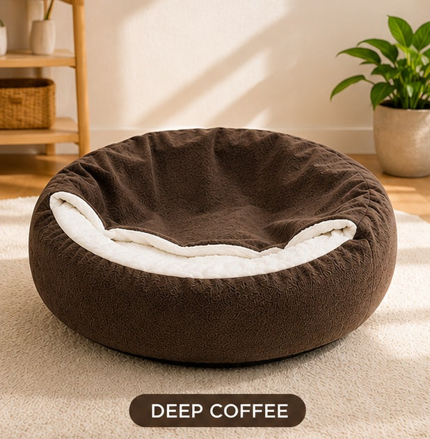 DozyPaws Soft Plush Two-in-One Pet Bed