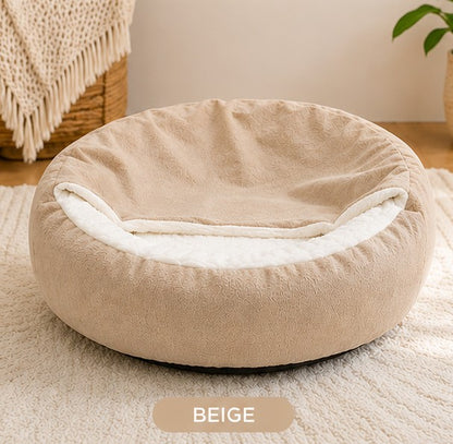 DozyPaws Soft Plush Two-in-One Pet Bed