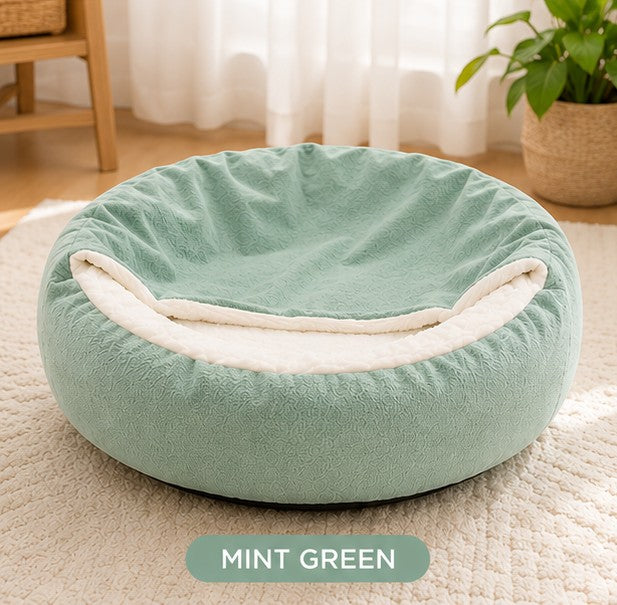 DozyPaws Soft Plush Two-in-One Pet Bed