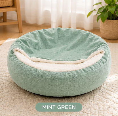 DozyPaws Soft Plush Two-in-One Pet Bed